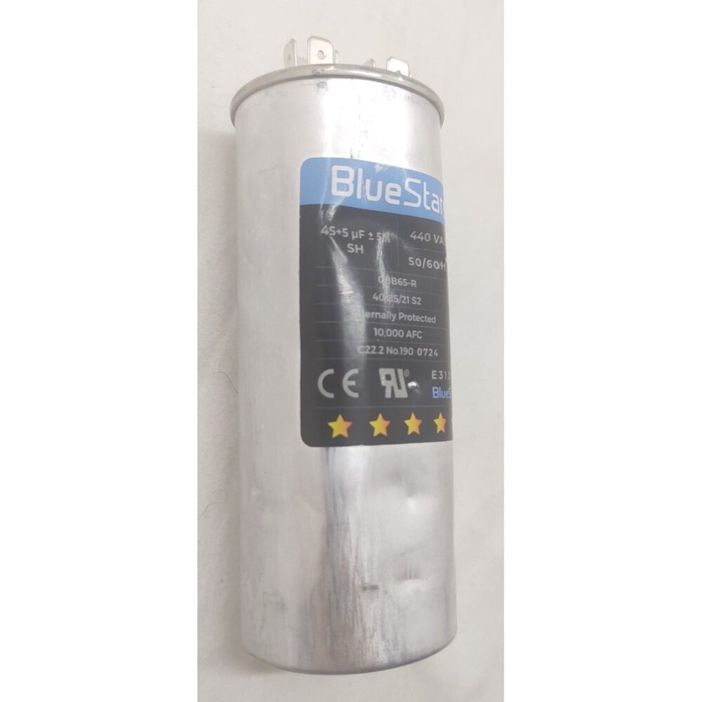 BlueStar 45+5 µF Dual Run Capacitor 440VAC CBB65-R HVAC Motor